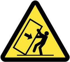 NMC - ISO Label - Black & Yellow, 2" Long x 2" High, Sign Muscle Finish - Industrial Tool & Supply