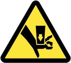 NMC - ISO Label - Black & Yellow, 2" Long x 2" High, Sign Muscle Finish - Industrial Tool & Supply