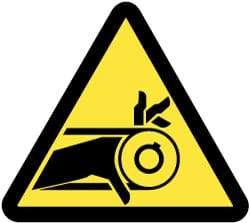 NMC - ISO Label - Black & Yellow, 2" Long x 2" High, Sign Muscle Finish - Industrial Tool & Supply