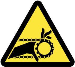NMC - ISO Label - Black & Yellow, 2" Long x 2" High, Sign Muscle Finish - Industrial Tool & Supply