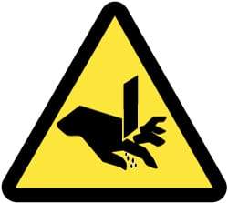 NMC - ISO Label - Black & Yellow, 2" Long x 2" High, Sign Muscle Finish - Industrial Tool & Supply