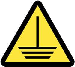 NMC - ISO Label - Black & Yellow, 2" Long x 2" High, Sign Muscle Finish - Industrial Tool & Supply