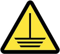 NMC - ISO Label - Black & Yellow, 2" Long x 2" High, Sign Muscle Finish - Industrial Tool & Supply