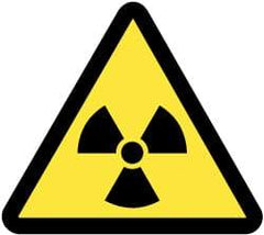 NMC - ISO Label - Black & Yellow, 2" Long x 2" High, Sign Muscle Finish - Industrial Tool & Supply
