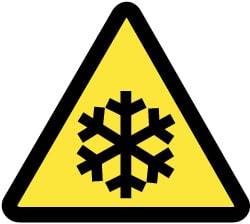 NMC - ISO Label - Black & Yellow, 2" Long x 2" High, Sign Muscle Finish - Industrial Tool & Supply