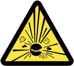 NMC - ISO Label - Black & Yellow, 2" Long x 2" High, Sign Muscle Finish - Industrial Tool & Supply