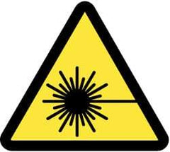 NMC - ISO Label - Black & Yellow, 2" Long x 2" High, Sign Muscle Finish - Industrial Tool & Supply
