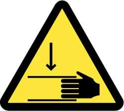 NMC - ISO Label - Black & Yellow, 4" Long x 4" High, Sign Muscle Finish - Industrial Tool & Supply