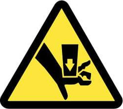 NMC - ISO Label - Black & Yellow, 4" Long x 4" High, Sign Muscle Finish - Industrial Tool & Supply