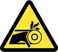 NMC - ISO Label - Black & Yellow, 4" Long x 4" High, Sign Muscle Finish - Industrial Tool & Supply