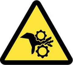 NMC - ISO Label - Black & Yellow, 4" Long x 4" High, Sign Muscle Finish - Industrial Tool & Supply