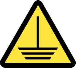 NMC - ISO Label - Black & Yellow, 4" Long x 4" High, Sign Muscle Finish - Industrial Tool & Supply