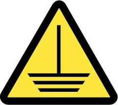 NMC - ISO Label - Black & Yellow, 4" Long x 4" High, Sign Muscle Finish - Industrial Tool & Supply