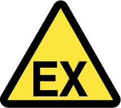 NMC - ISO Label - Black & Yellow, 4" Long x 4" High, Sign Muscle Finish - Industrial Tool & Supply