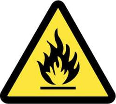 NMC - ISO Label - Black & Yellow, 4" Long x 4" High, Sign Muscle Finish - Industrial Tool & Supply