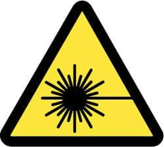 NMC - ISO Label - Black & Yellow, 4" Long x 4" High, Sign Muscle Finish - Industrial Tool & Supply