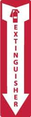NMC - Extinguisher, Pressure Sensitive Vinyl Fire Sign - 4" Wide x 12" High - Industrial Tool & Supply