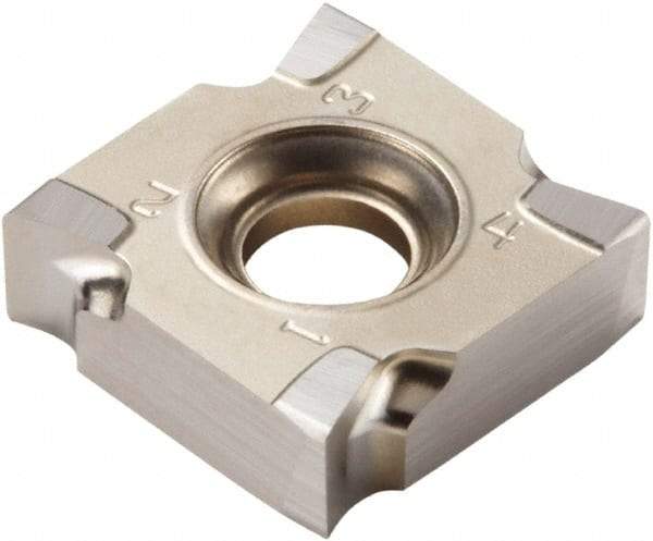 Seco - SNHQ1204504 E05 Grade H25 Carbide Milling Insert - Uncoated, 0.159" Thick, 1/2" Inscribed Circle, 0.016" Corner Radius - Industrial Tool & Supply