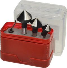 Vargus - 4 Piece, 1/2 to 13/16" Head Diam, Single End Countersink Set - Industrial Tool & Supply