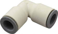 Parker - 1/2" OD, Bio-Sourced Nylon 11 Push-to-Connect Union Elbow - 160 Max psi, White - Industrial Tool & Supply