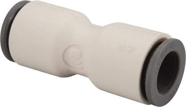 Parker - 3/8" OD, Bio-Sourced Nylon 11 Push-to-Connect Union - 190 Max psi, White - Industrial Tool & Supply