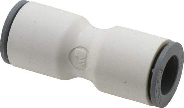 Parker - 1/2" OD, Bio-Sourced Nylon 11 Push-to-Connect Union - 160 Max psi, White - Industrial Tool & Supply