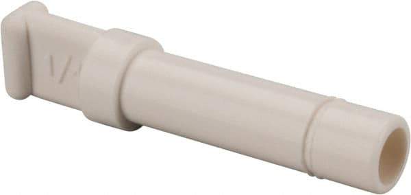Parker - 1/4" OD, Bio-Sourced Nylon 11 Push-to-Connect Plug - 230 Max psi, White - Industrial Tool & Supply