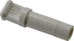 Parker - 3/8" OD, Bio-Sourced Nylon 11 Push-to-Connect Plug - 190 Max psi, White - Industrial Tool & Supply