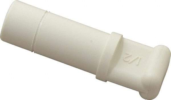 Parker - 1/2" OD, Bio-Sourced Nylon 11 Push-to-Connect Plug - 160 Max psi, White - Industrial Tool & Supply