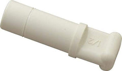 Parker - 1/2" OD, Bio-Sourced Nylon 11 Push-to-Connect Plug - 160 Max psi, White - Industrial Tool & Supply