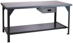 Durham - 48 Wide x 30" Deep x 34" High, Steel Workbench - Rounded Edge, Fixed Legs - Industrial Tool & Supply