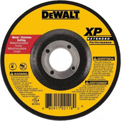DeWALT - 24 Grit, 9" Wheel Diam, 1/4" Wheel Thickness, Type 27 Depressed Center Wheel - Zirconia Alumina, Resinoid Bond, 6,600 Max RPM, Compatible with Angle Grinder - Industrial Tool & Supply