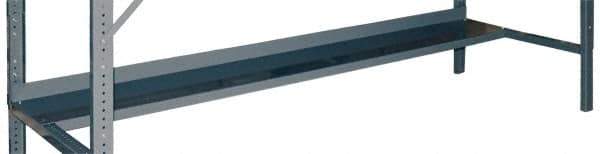 Durham - Steel Straight Edge Workbench & Workstation Shelf - 12" Deep, 1-1/2" High, Use with Durham 72" Folding Leg Workbenches - Industrial Tool & Supply