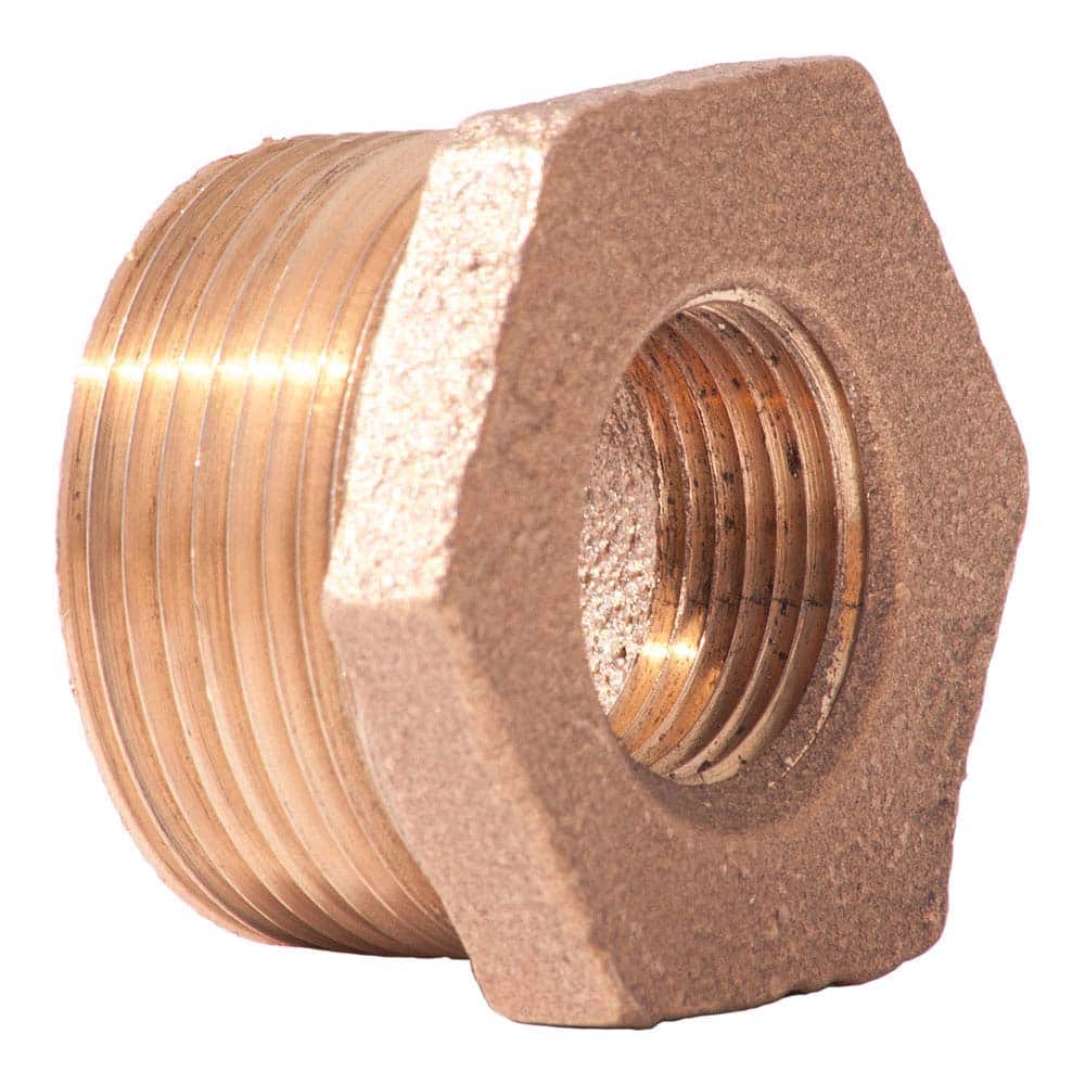 Merit Brass - Brass & Chrome Pipe Fittings Type: Hex Bushing Fitting Size: 2-1/2 x 1 - Industrial Tool & Supply
