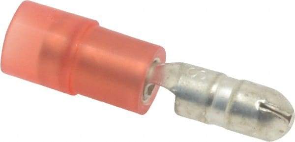 3M - 22 to 18 AWG Crimp Bullet Connector - Red Nylon Insulation - Industrial Tool & Supply
