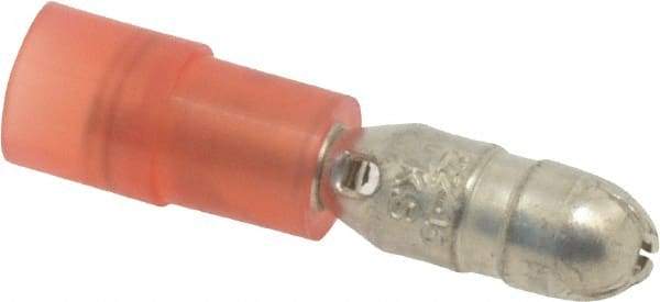 3M - 22 to 18 AWG Crimp Bullet Connector - Red Nylon Insulation - Industrial Tool & Supply