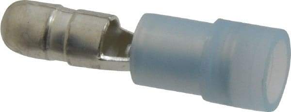 3M - 16 to 14 AWG Crimp Bullet Connector - 0.18" Bullet Diam, Blue Nylon Insulation - Industrial Tool & Supply