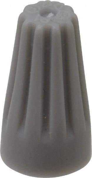 3M - 3, 22 to 2, 16 AWG, 300 Volt, Fire Resistant, Standard Twist on Wire Connector - Gray, 221°F - Industrial Tool & Supply
