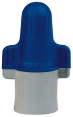 3M - 4, 14 to 2, 6 AWG, 600 Volt, Flame Retardant, Wing Twist on Wire Connector - Blue & Gray, 221°F - Industrial Tool & Supply
