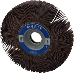 Merit Abrasives - 6" Diam, 60 Grit Aluminum Oxide Unmounted Flap Wheel - 1" Hole, 1" Wide, Coated, Medium Grade, 6,000 Max RPM , Cloth Backing - Industrial Tool & Supply