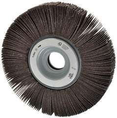 Merit Abrasives - 6" Diam, 120 Grit Aluminum Oxide Unmounted Flap Wheel - 1" Hole, 1" Wide, Coated, Fine Grade, 6,000 Max RPM , Cloth Backing - Industrial Tool & Supply