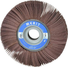 Merit Abrasives - 6" Diam, 240 Grit Aluminum Oxide Unmounted Flap Wheel - 1" Hole, 1" Wide, Coated, Very Fine Grade, 6,000 Max RPM , Cloth Backing - Industrial Tool & Supply