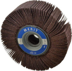 Merit Abrasives - 6" Diam, 80 Grit Aluminum Oxide Unmounted Flap Wheel - 1" Hole, 2" Wide, Coated, Medium Grade, 6,000 Max RPM , Cloth Backing - Industrial Tool & Supply