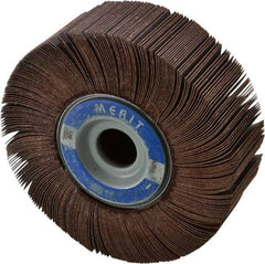 Merit Abrasives - 6" Diam, 120 Grit Aluminum Oxide Unmounted Flap Wheel - 1" Hole, 2" Wide, Coated, Fine Grade, 6,000 Max RPM , Cloth Backing - Industrial Tool & Supply