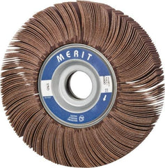 Merit Abrasives - 6" Diam, 150 Grit Aluminum Oxide Unmounted Flap Wheel - 1" Hole, 1" Wide, Coated, Very Fine Grade, 6,000 Max RPM , Cloth Backing - Industrial Tool & Supply