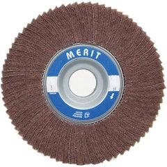 Merit Abrasives - 6" Diam, 240 Grit Ceramic Unmounted Flap Wheel - 1" Hole, 3" Wide, Coated, Very Fine Grade, 6,000 Max RPM , Cloth Backing - Industrial Tool & Supply