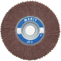 Merit Abrasives - 6" Diam, 60 Grit Ceramic Unmounted Flap Wheel - 1" Hole, 3" Wide, Coated, Medium Grade, 6,000 Max RPM , Cloth Backing - Industrial Tool & Supply