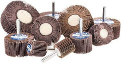 Merit Abrasives - 10 Piece Flap Wheel Kit - Contains Wheels Mounted on 1/4" Shank - Industrial Tool & Supply
