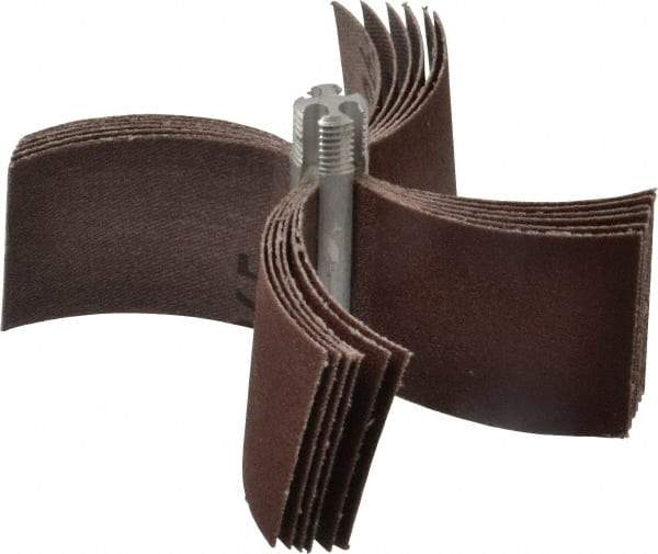 Merit Abrasives - 120 Grit, Coated, Aluminum Oxide Bore Polisher - Fine Grade, 15,000 RPM, Polishes Bores with 2-1/2 to 3" Diam - Industrial Tool & Supply