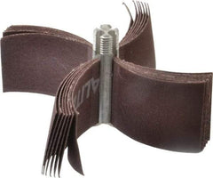 Merit Abrasives - 180 Grit, Coated, Aluminum Oxide Bore Polisher - Very Fine Grade, 15,000 RPM, Polishes Bores with 2-1/2 to 3" Diam - Industrial Tool & Supply